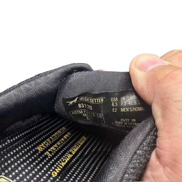 Irish Setter Nisswa‎ Men's Safety Toe Oxfords Color Black Men's Size 8.5 - Picture 14 of 14